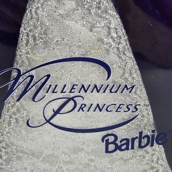 Millenium Princess Barbie Special Edition Doll Blue Velvet/Silver Sparkle Dress - Picture 4 of 13